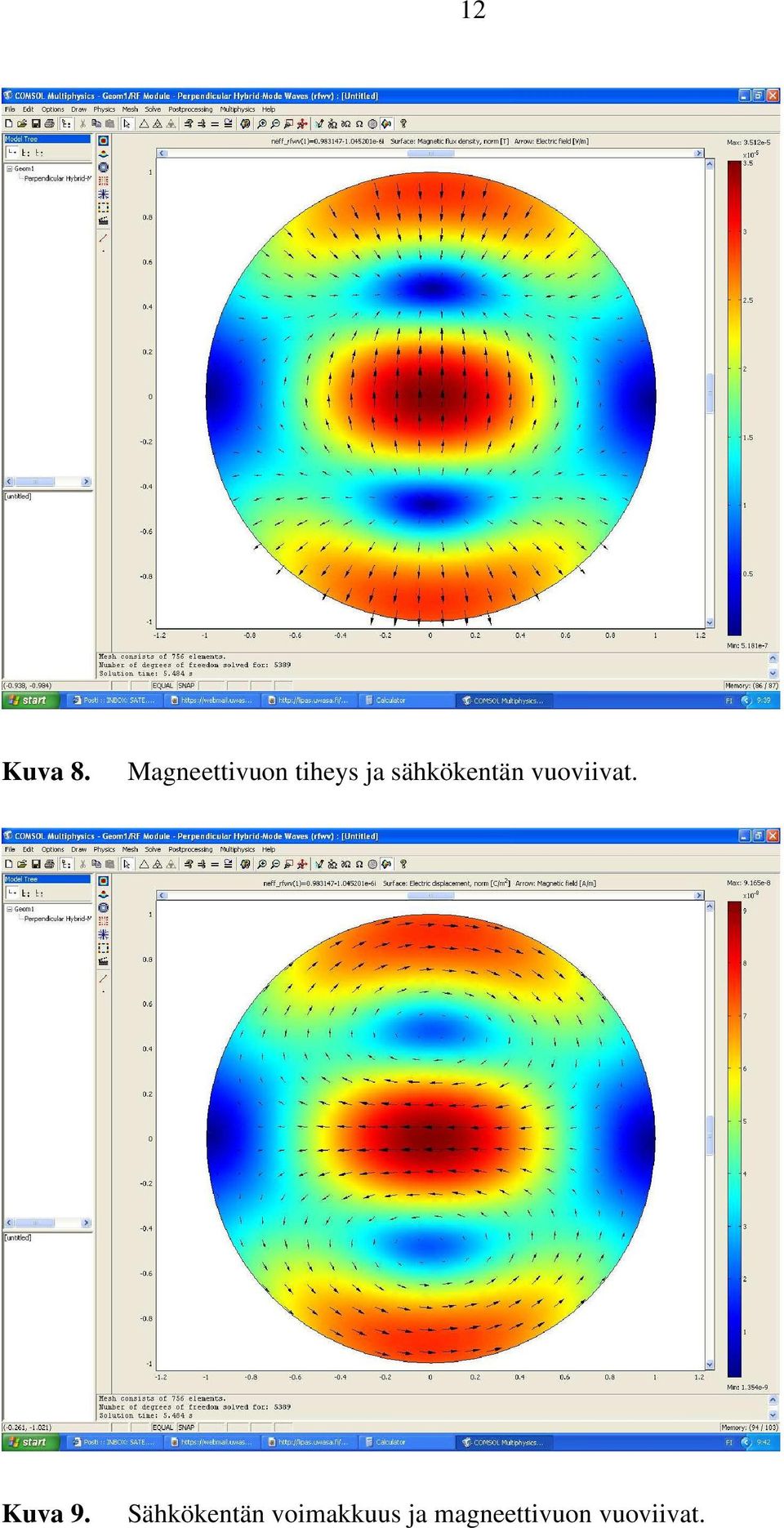 sähkökentän vuoviivat.