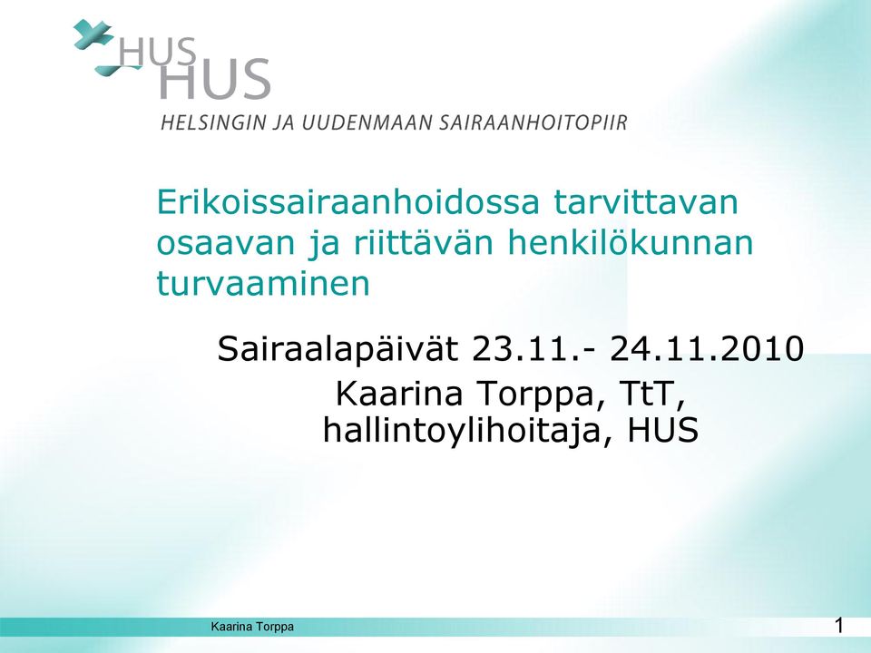 Sairaalapäivät 23.11.