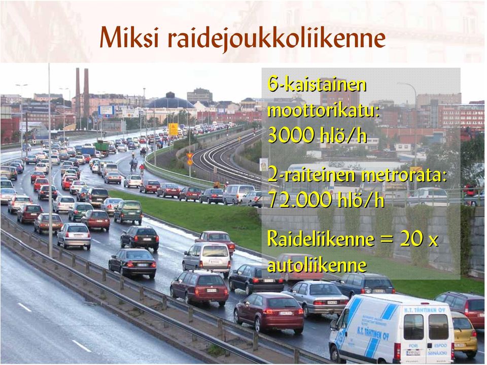 hlö/h 2-raiteinen metrorata: 72.