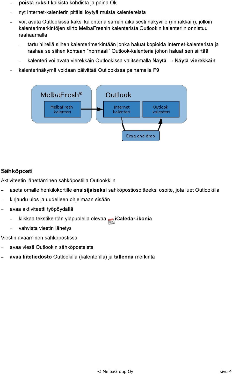 siihen kohtaan normaali Outlook-kalenteria johon haluat sen siirtää kalenteri voi avata vierekkäin Outlookissa valitsemalla Näytä Näytä vierekkäin kalenterinäkymä voidaan päivittää Outlookissa