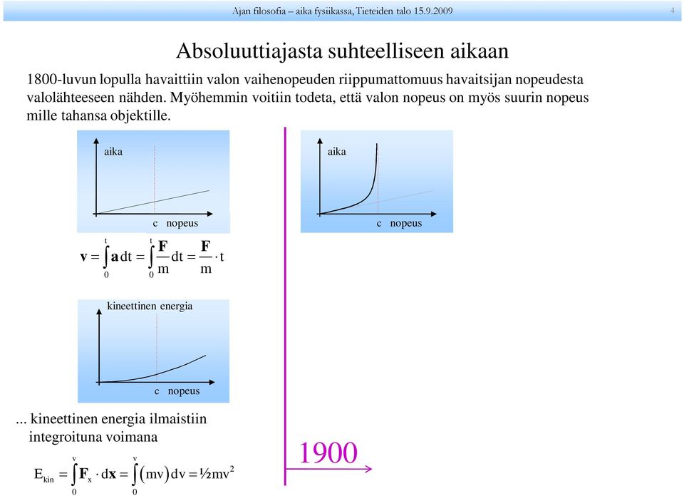 nopeudesta valolähteeseen nähden.