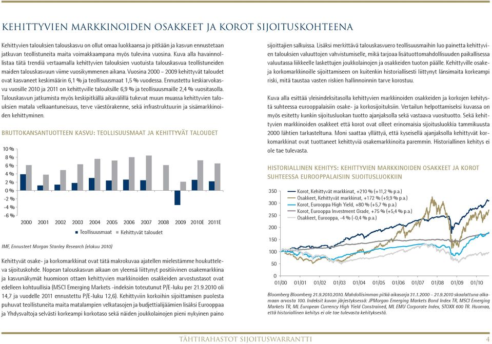 Vuosina 2000 2009 kehittyvät taloudet ovat kasvaneet keskimäärin 6,1 % ja teollisuusmaat 1,5 % vuodessa.