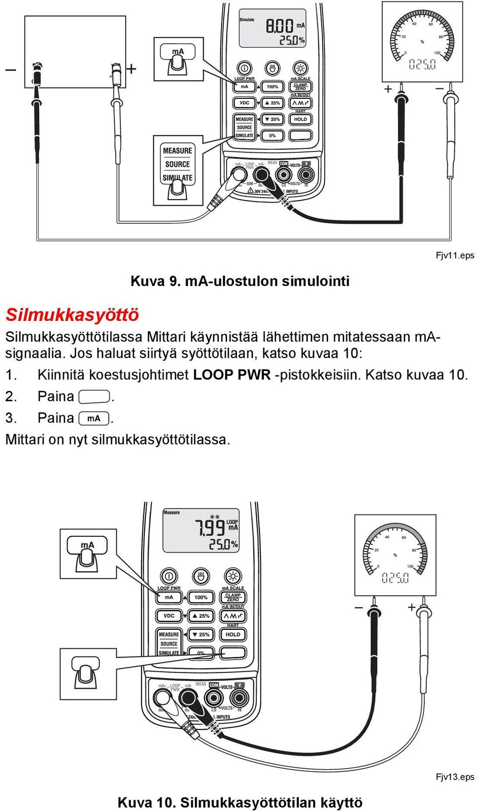 mitatessaan masignaalia. Jos haluat siirtyä syöttötilaan, katso kuvaa 10: 1.