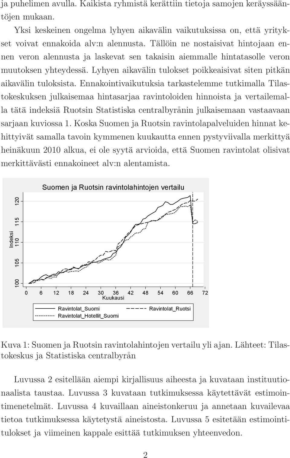 Lyhyen aikavälin tulokset poikkeaisivat siten pitkän aikavälin tuloksista.