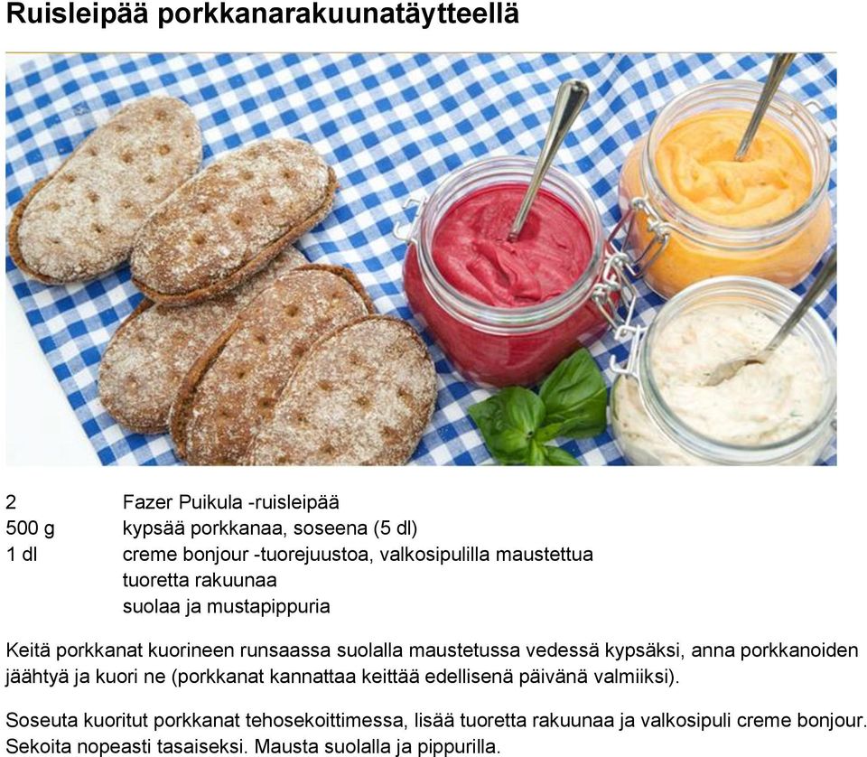 maustetussa vedessä kypsäksi, anna porkkanoiden jäähtyä ja kuori ne (porkkanat kannattaa keittää edellisenä päivänä valmiiksi).