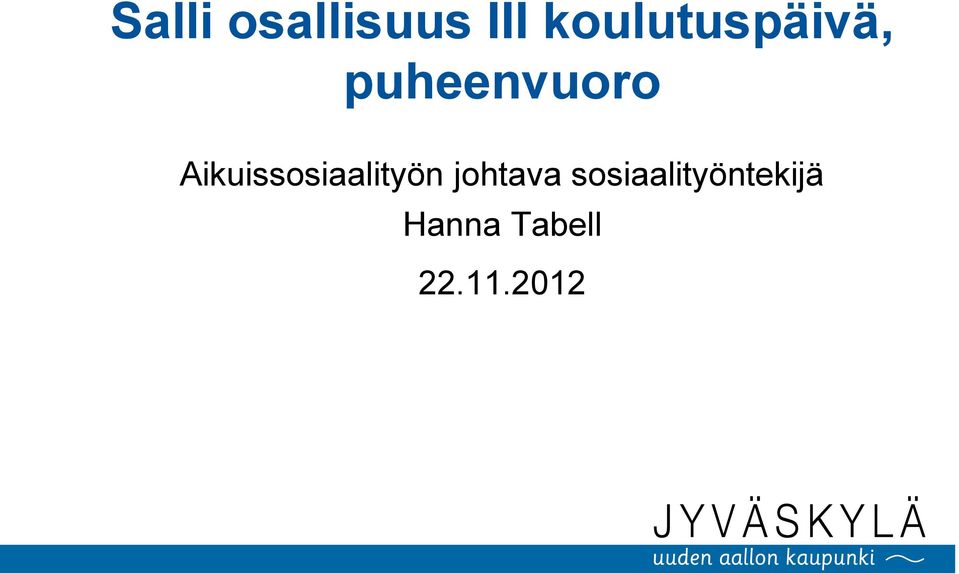 Aikuissosiaalityön johtava