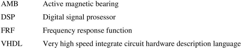 Frequency response function Very high