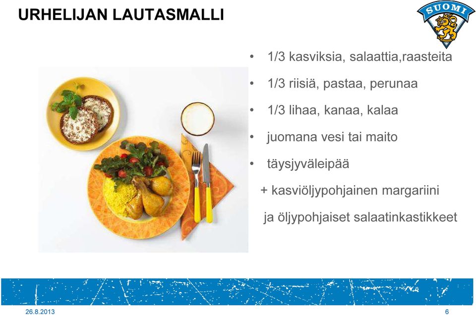 juomana vesi tai maito täysjyväleipää +