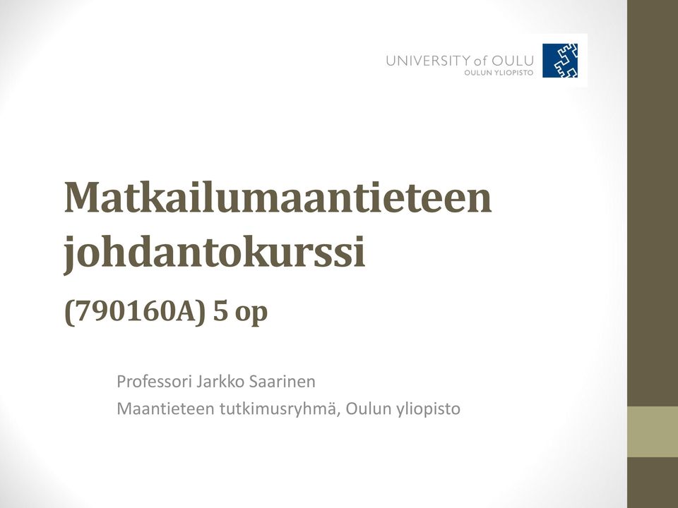 Professori Jarkko Saarinen