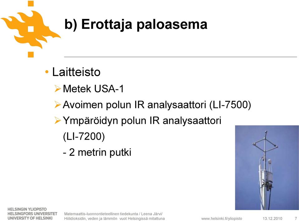 (LI-7500) Ympäröidyn polun IR