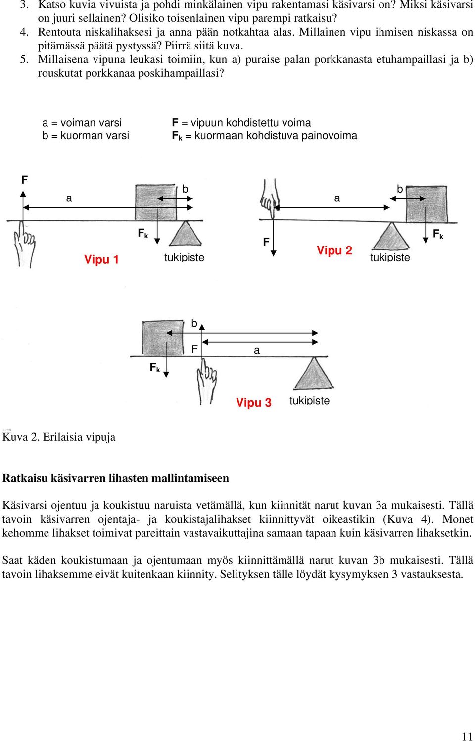 Millaisena vipuna leukasi toimiin, kun a) puraise palan porkkanasta etuhampaillasi ja b) rouskutat porkkanaa poskihampaillasi?