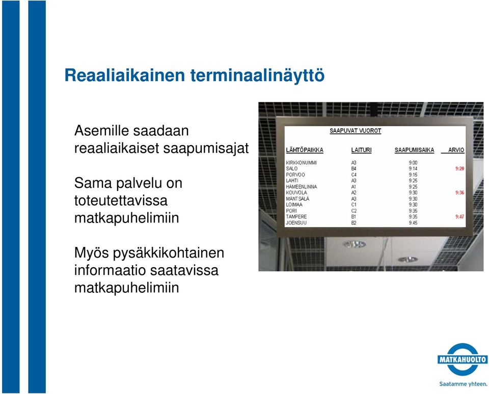 palvelu on toteutettavissa matkapuhelimiin