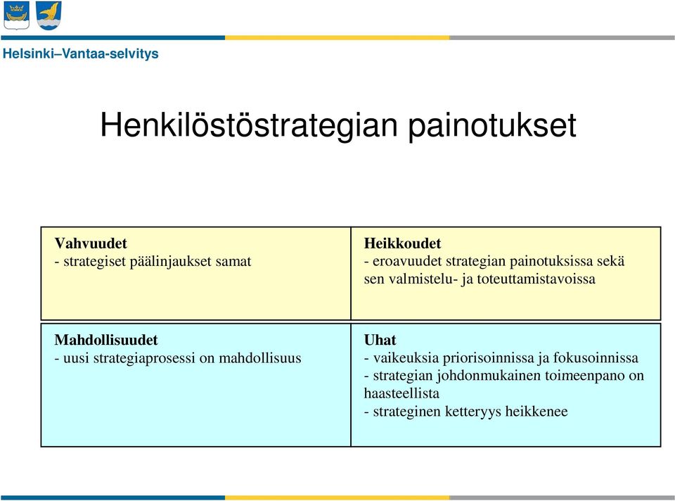 strategiaprosessi on mahdollisuus - vaikeuksia priorisoinnissa ja fokusoinnissa -