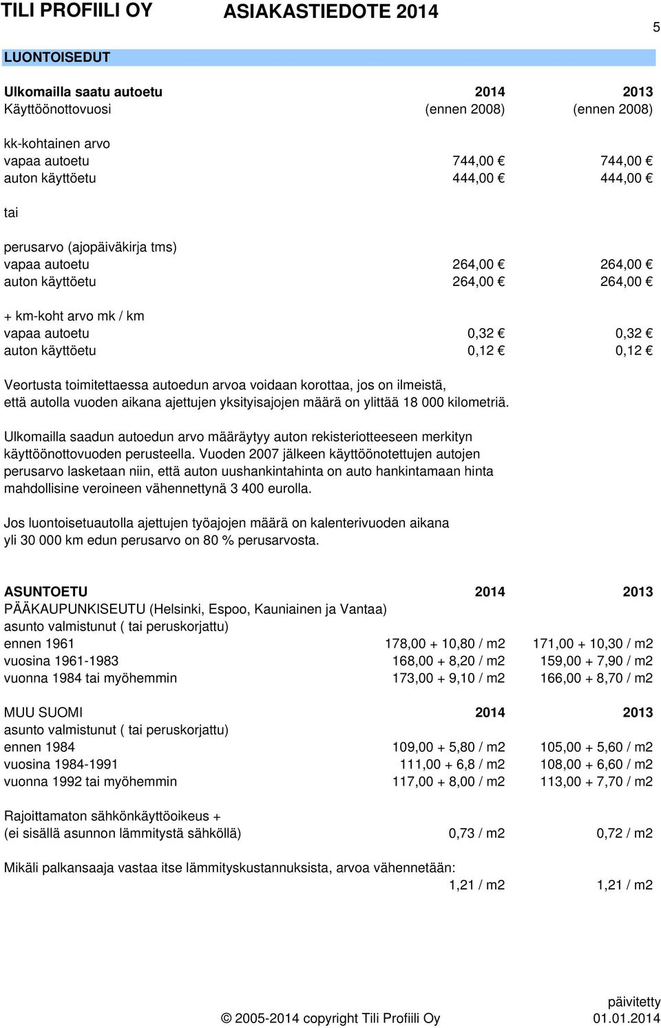 että autolla vuoden aikana ajettujen yksityisajojen määrä on ylittää 18 000 kilometriä. Ulkomailla saadun autoedun arvo määräytyy auton rekisteriotteeseen merkityn käyttöönottovuoden perusteella.