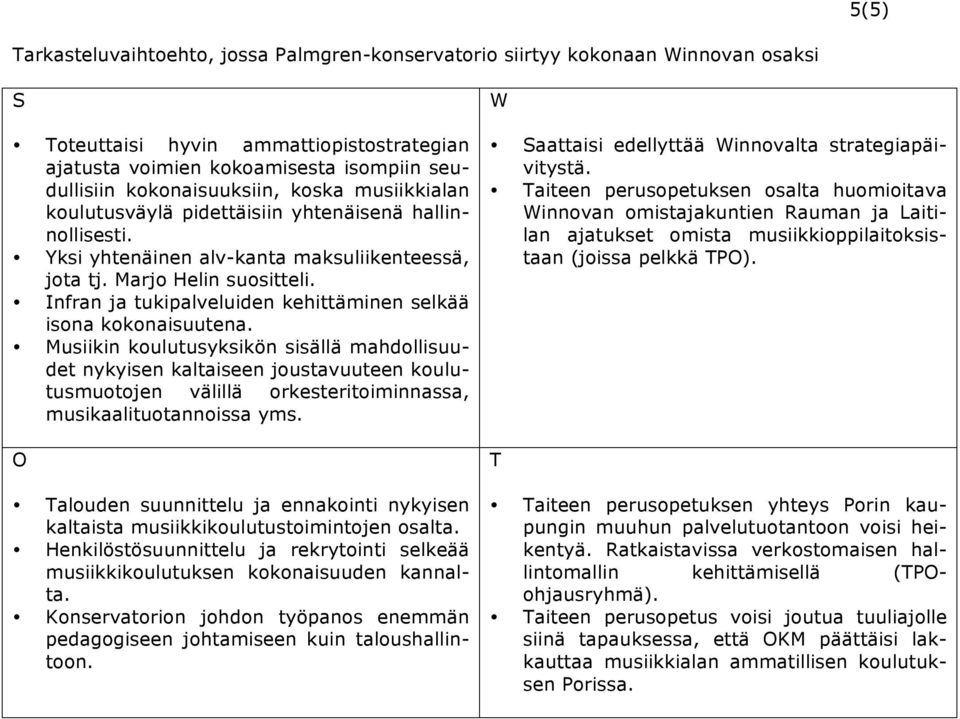 Infran ja tukipalveluiden kehittäminen selkää isona kokonaisuutena.