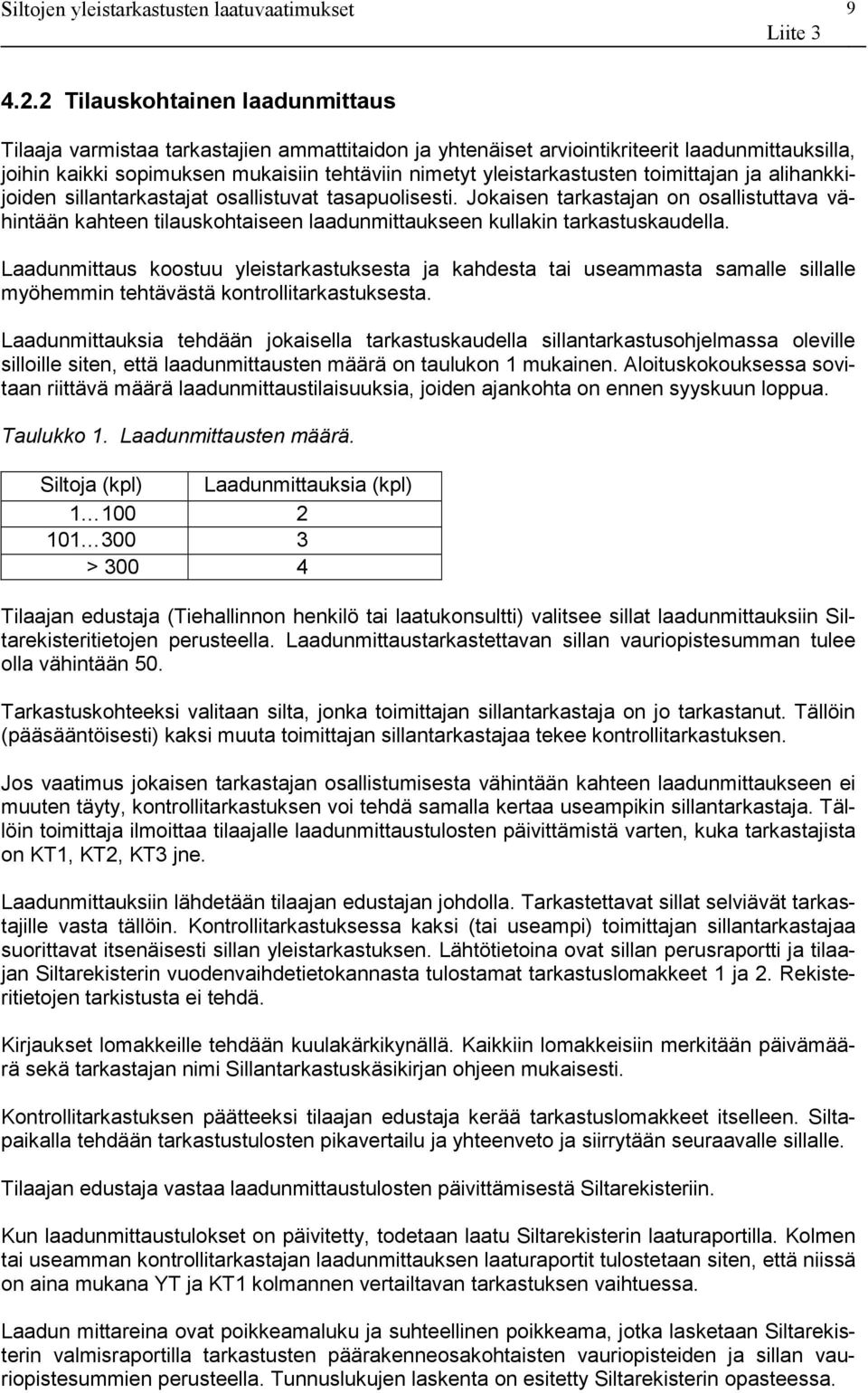 yleistarkastusten toimittajan ja alihankkijoiden sillantarkastajat osallistuvat tasapuolisesti.