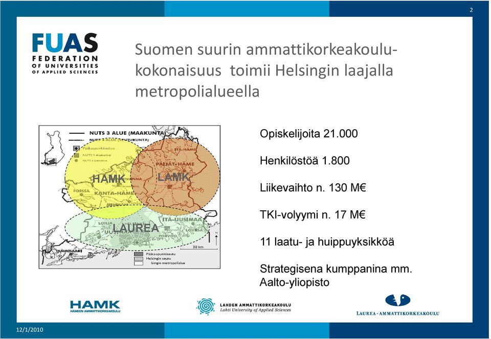 000 HAMK LAMK Henkilöstöä 1.800 Liikevaihto n.