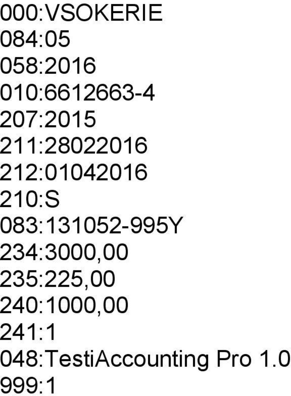 083:131052-995Y 234:3000,00 235:225,00