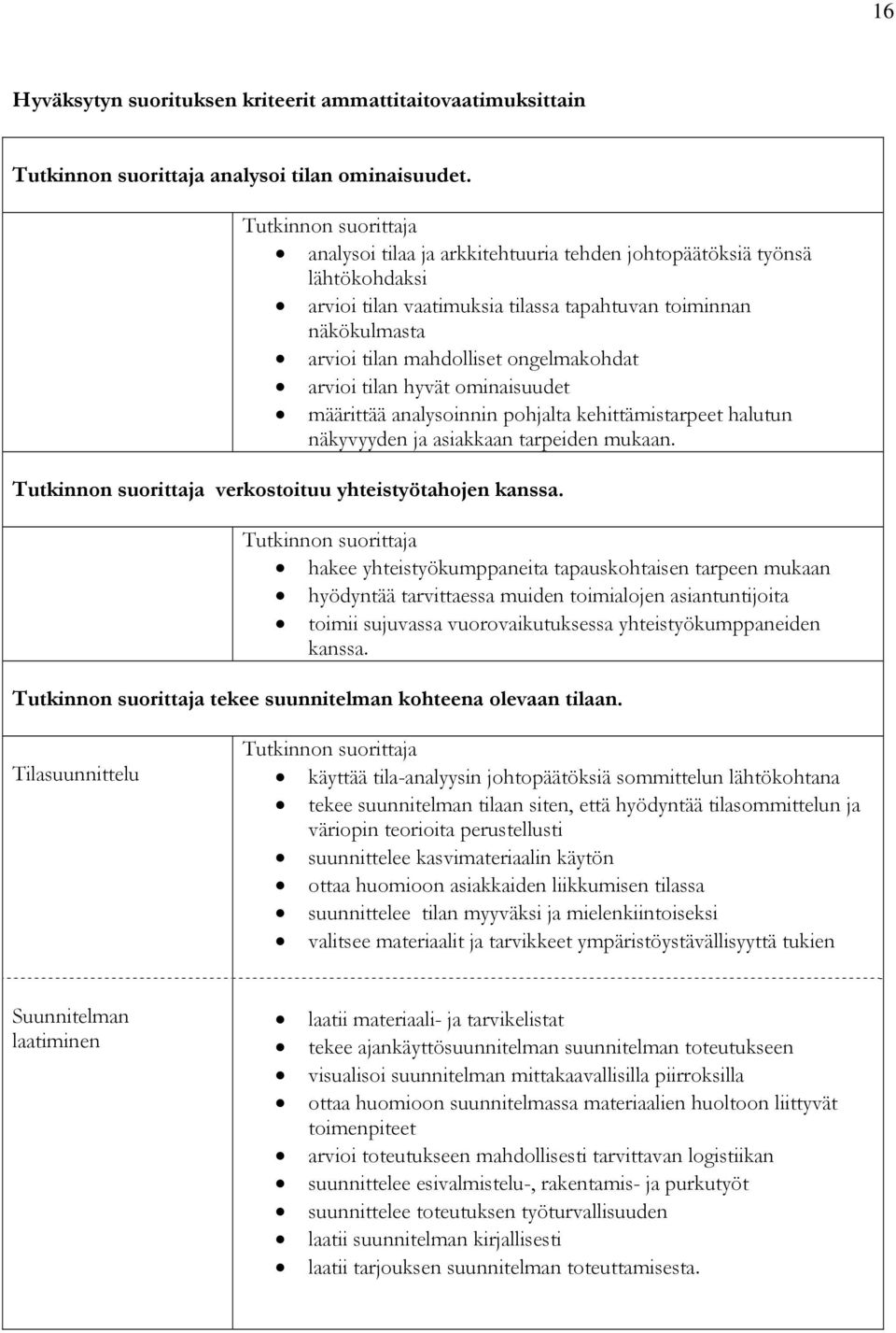 hyvät ominaisuudet määrittää analysoinnin pohjalta kehittämistarpeet halutun näkyvyyden ja asiakkaan tarpeiden mukaan. verkostoituu yhteistyötahojen kanssa.