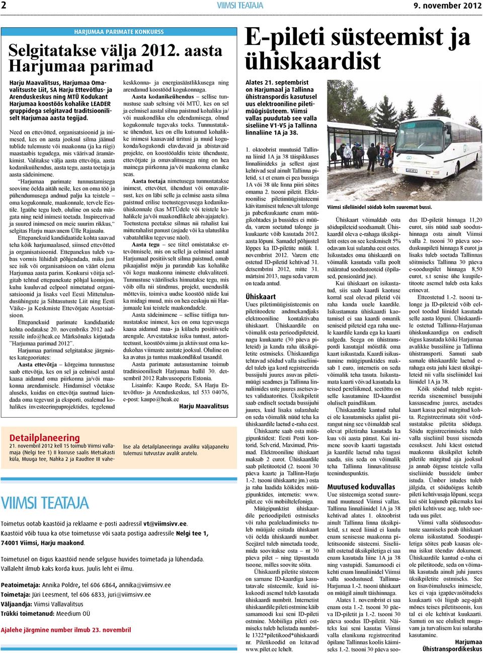 traditsiooniliselt Harjumaa aasta tegijad.