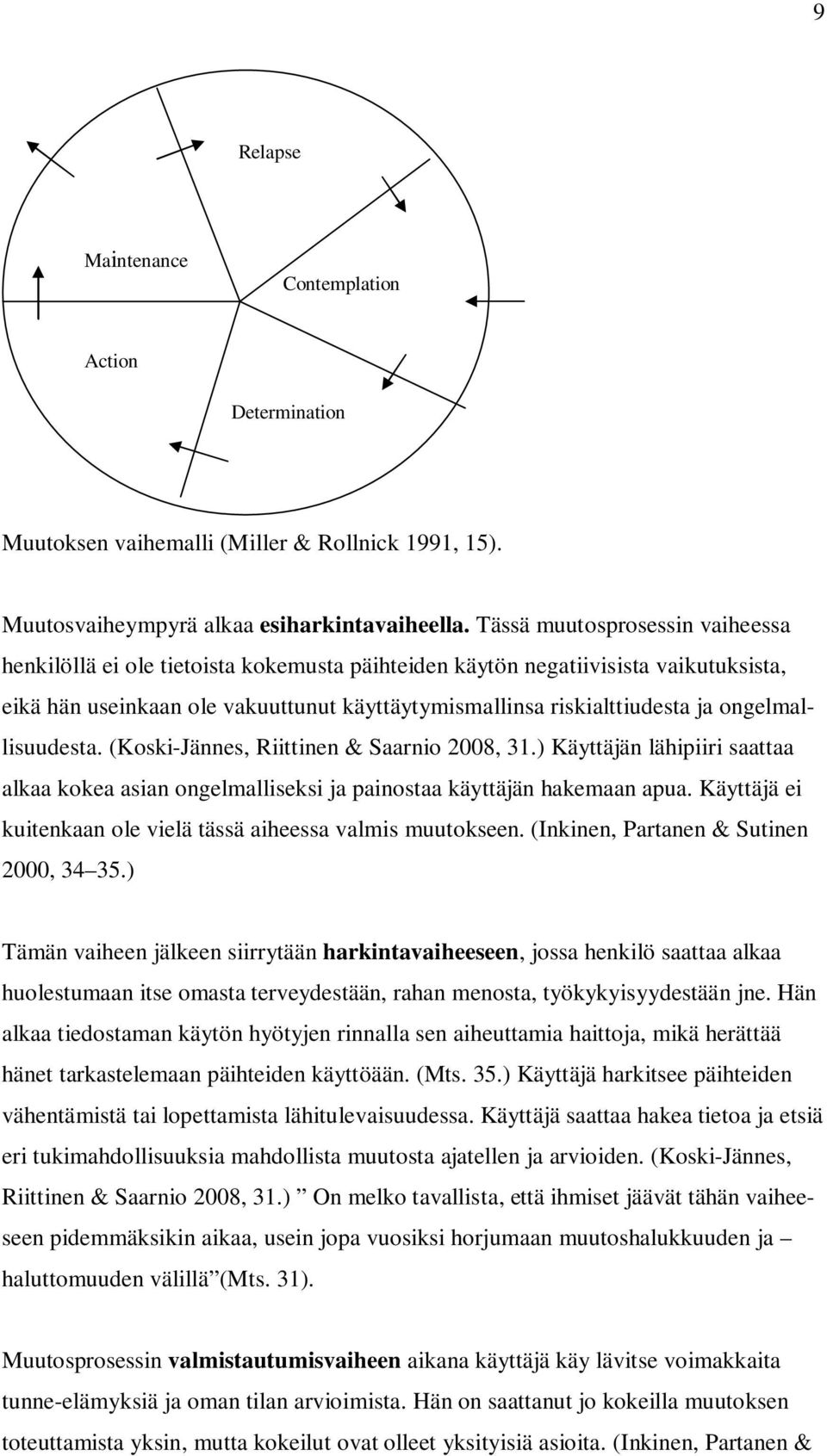 ongelmallisuudesta. (Koski-Jännes, Riittinen & Saarnio 2008, 31.) Käyttäjän lähipiiri saattaa alkaa kokea asian ongelmalliseksi ja painostaa käyttäjän hakemaan apua.