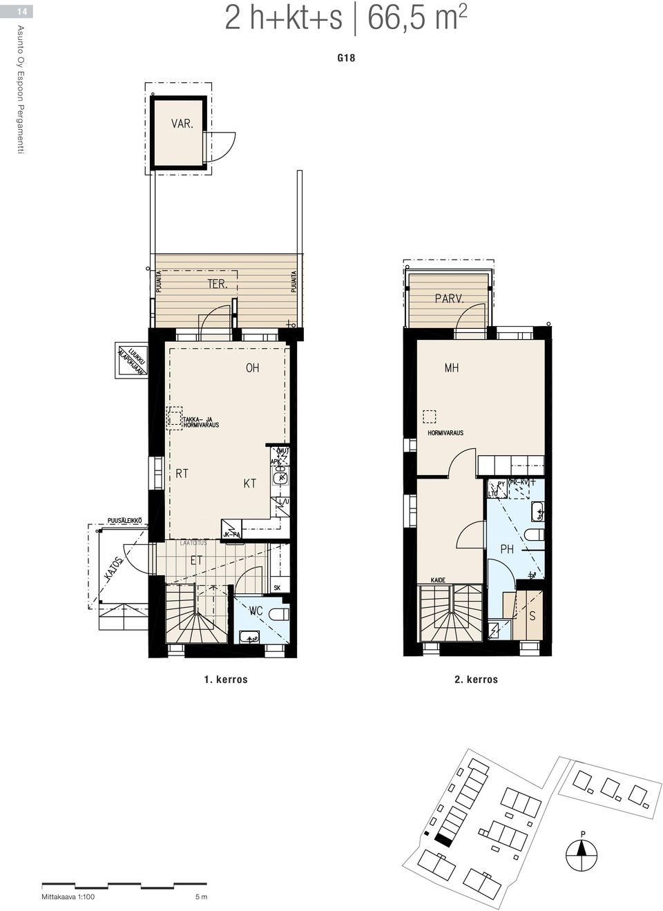 66,5 m 2