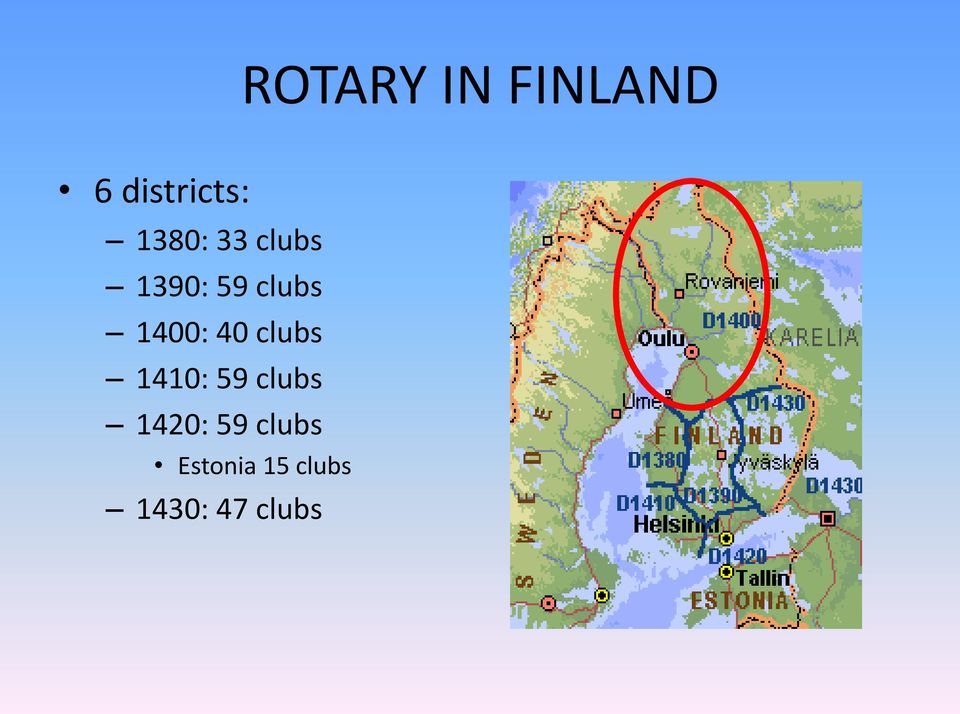 1400: 40 clubs 1410: 59 clubs