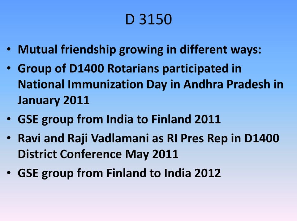 January 2011 GSE group from India to Finland 2011 Ravi and Raji Vadlamani