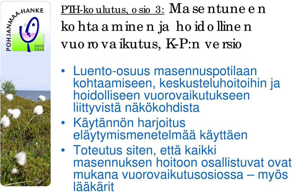 vuorovaikutukseen liittyvistä näkökohdista Käytännön harjoitus eläytymismenetelmää käyttäen