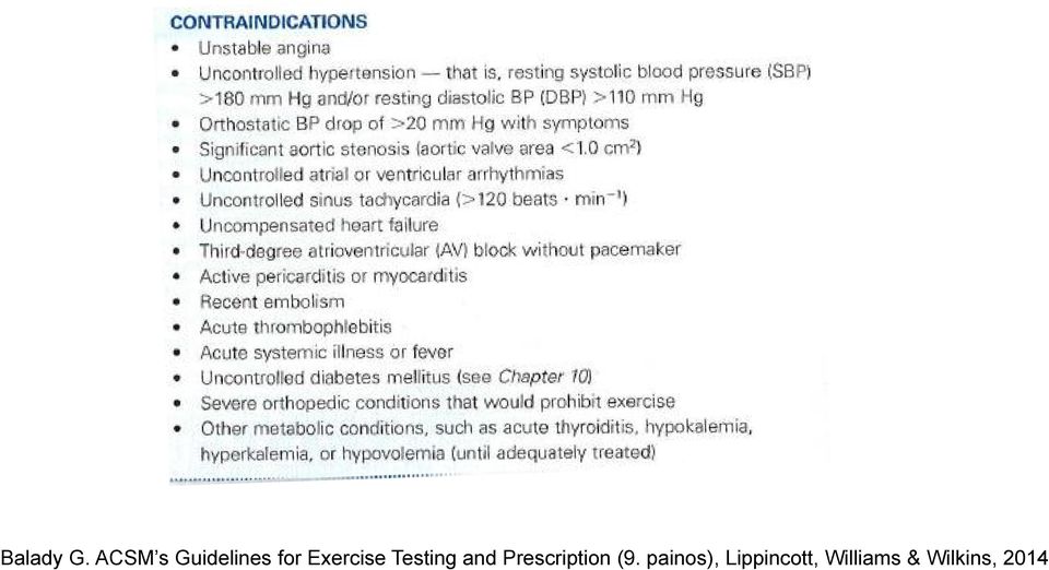 Exercise Testing and