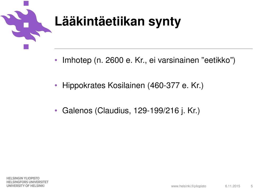 Hippokrates Kosilainen (460-377 e. Kr.