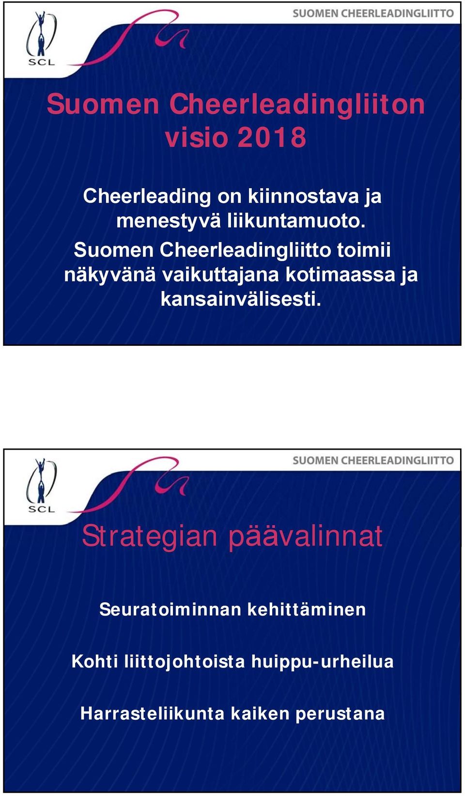 Suomen Cheerleadingliitto toimii näkyvänä vaikuttajana kotimaassa ja