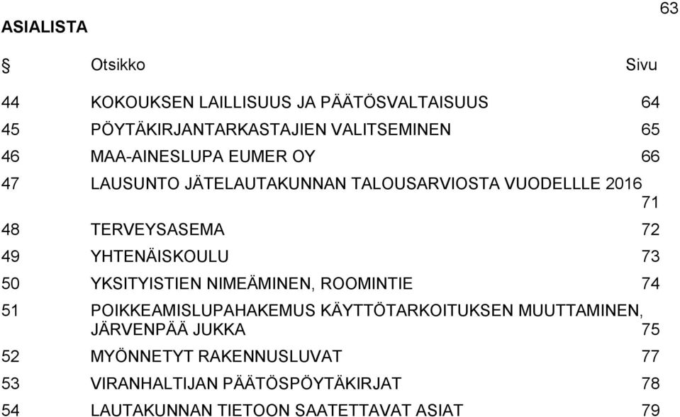 YHTENÄISKOULU 73 50 YKSITYISTIEN NIMEÄMINEN, ROOMINTIE 74 51 POIKKEAMISLUPAHAKEMUS KÄYTTÖTARKOITUKSEN MUUTTAMINEN,