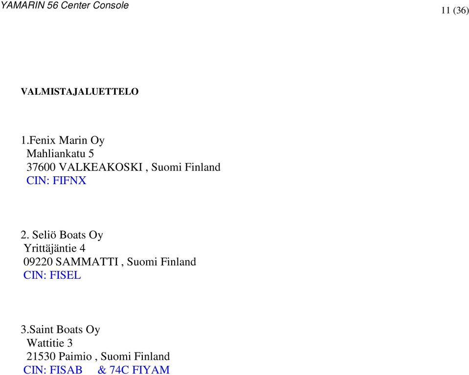 CIN: FIFNX 2.