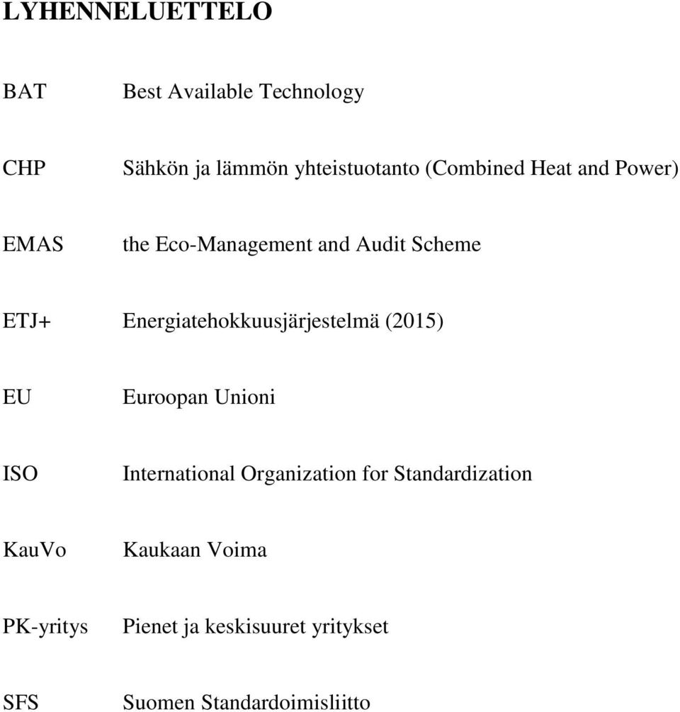 Energiatehokkuusjärjestelmä (2015) EU Euroopan Unioni ISO International Organization