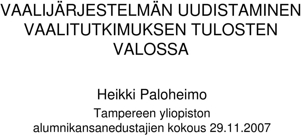 Heikki Paloheimo Tampereen