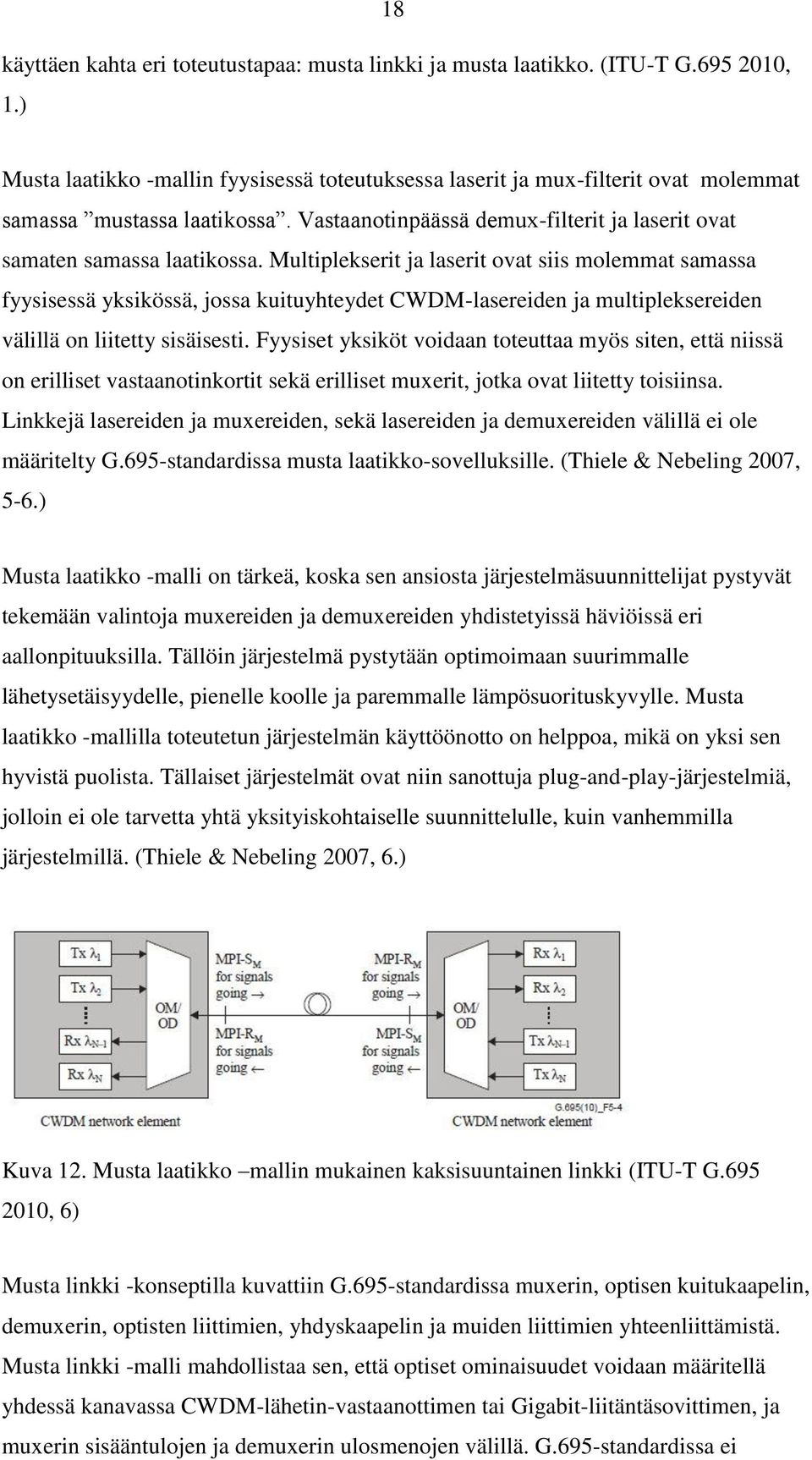 Multiplekserit ja laserit ovat siis molemmat samassa fyysisessä yksikössä, jossa kuituyhteydet CWDM-lasereiden ja multipleksereiden välillä on liitetty sisäisesti.
