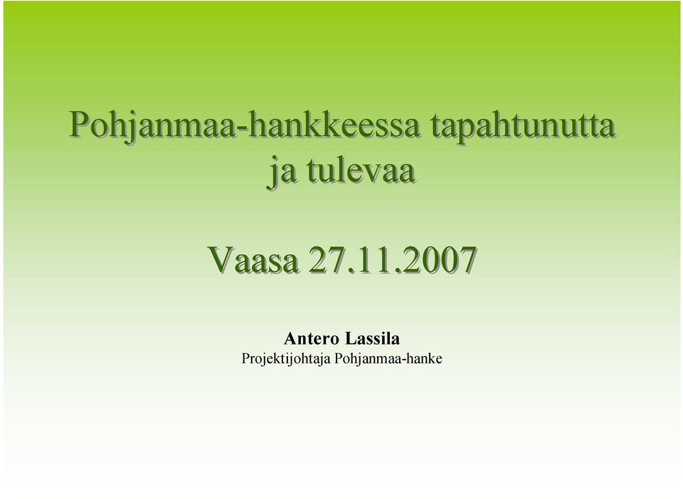 Vaasa 27.11.