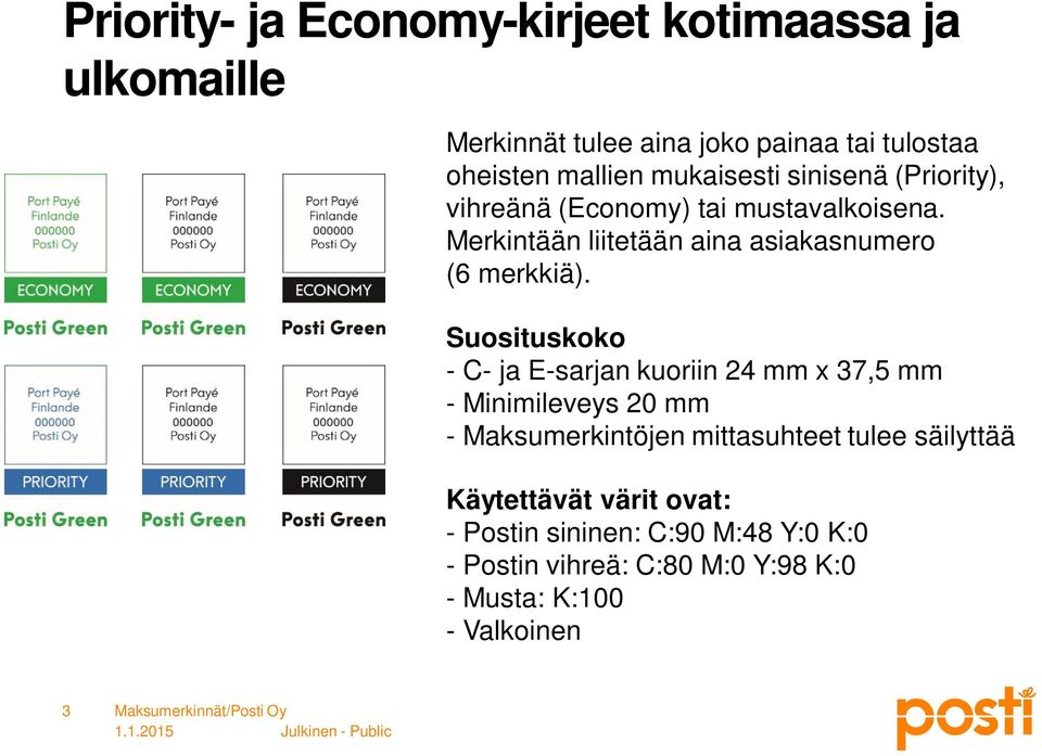 Merkintään liitetään aina asiakasnumero (6 merkkiä).