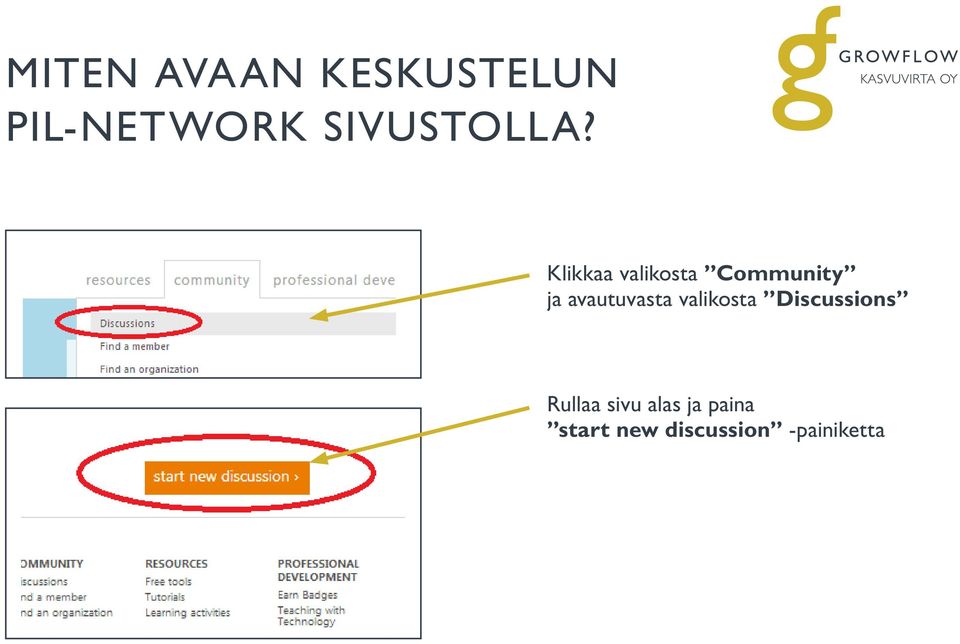 Klikkaa valikosta Community ja avautuvasta