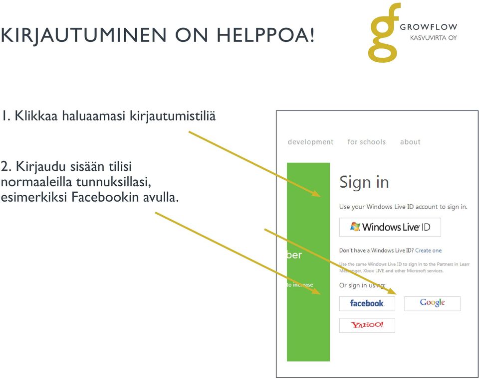 Kirjaudu sisään tilisi normaaleilla