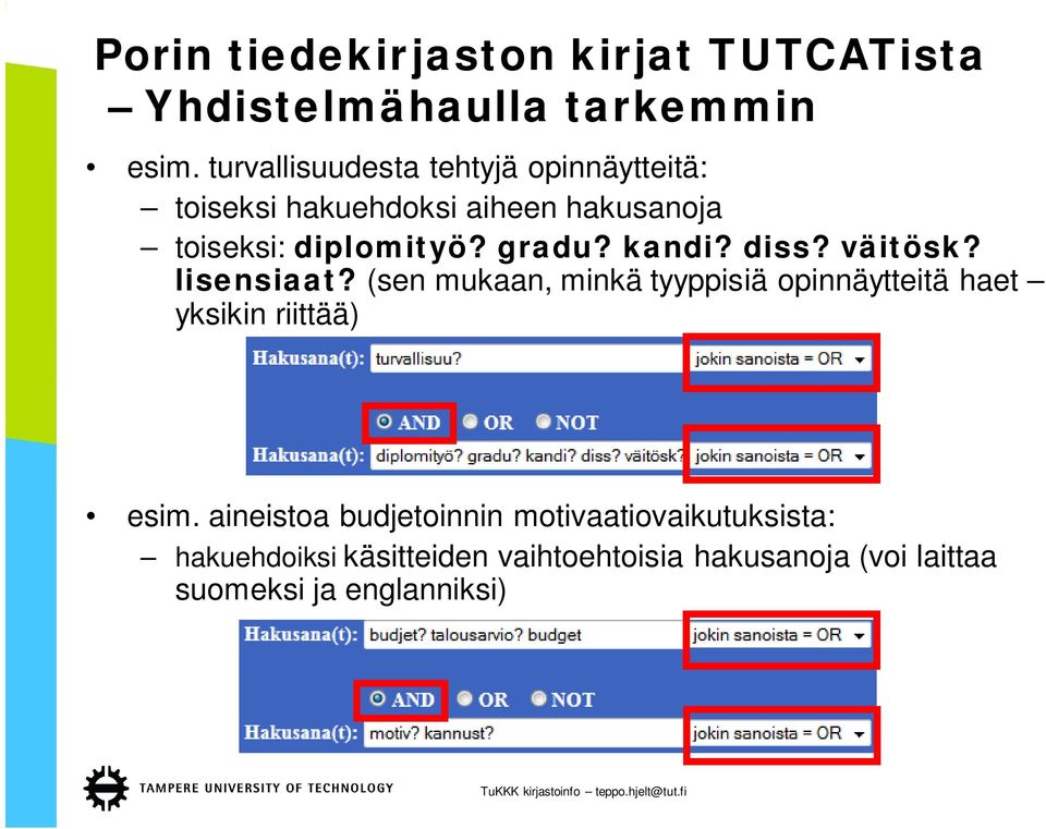 gradu? kandi? diss? väitösk? lisensiaat?