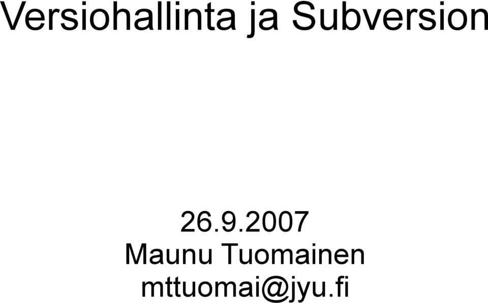 2007 Maunu
