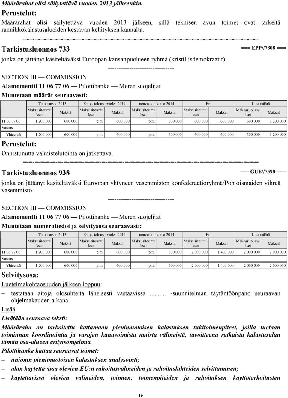 000 600 000 p.m. 600 000 p.m. 600 000 600 000 600 000 600 000 1 200 000 Yhteensä 1 200 000 600 000 p.m. 600 000 p.m. 600 000 600 000 600 000 600 000 1 200 000 Onnistunutta valmistelutointa on jatkettava.