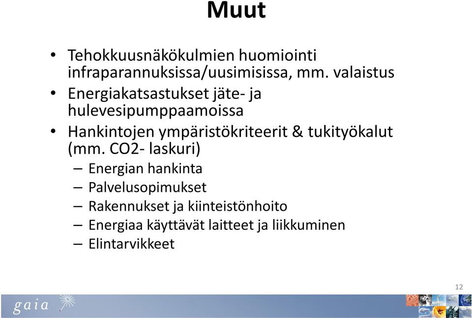 ympäristökriteerit & tukityökalut (mm.