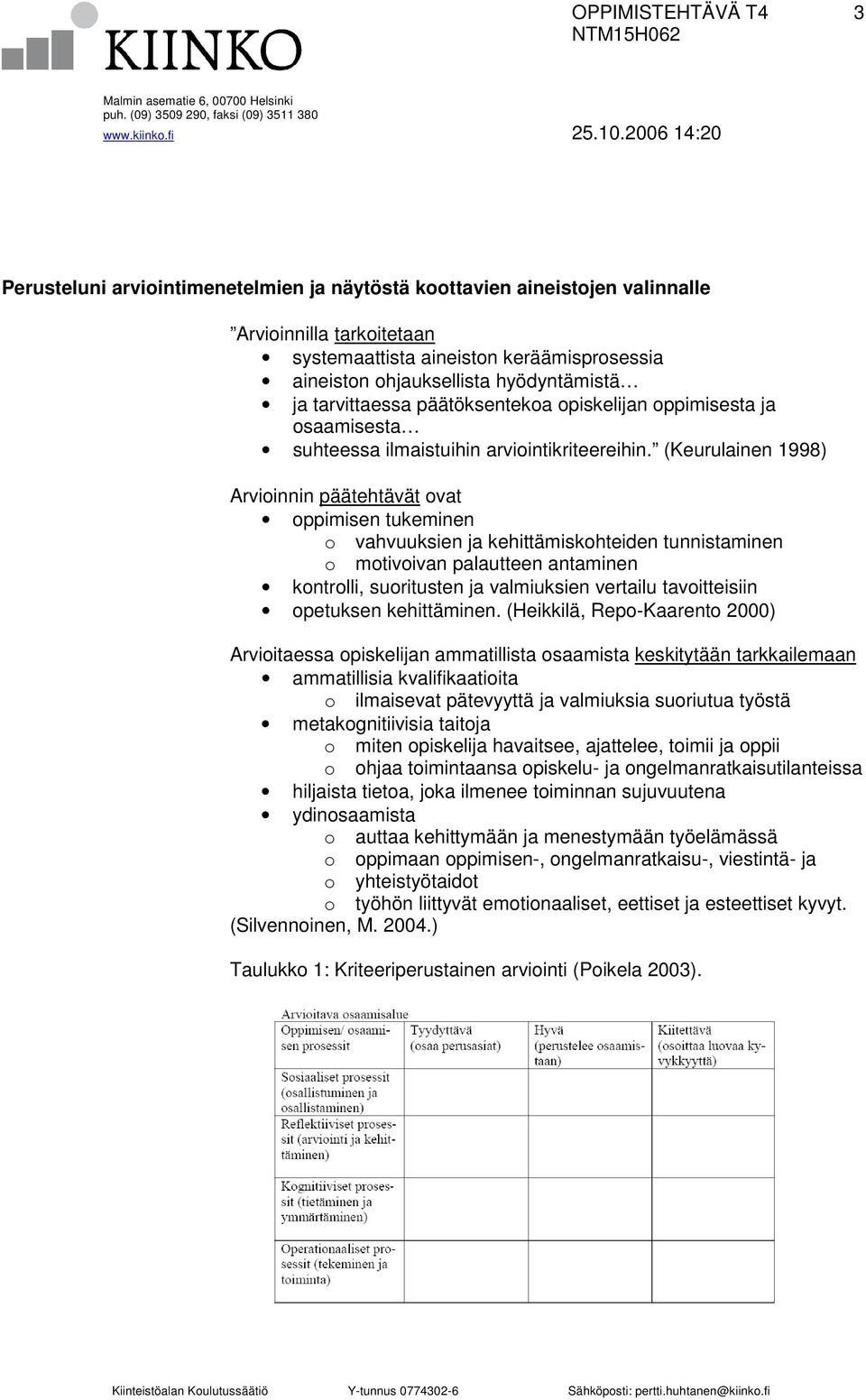 (Keurulainen 1998) Arvioinnin päätehtävät ovat oppimisen tukeminen o vahvuuksien ja kehittämiskohteiden tunnistaminen o motivoivan palautteen antaminen kontrolli, suoritusten ja valmiuksien vertailu