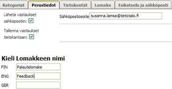 InfoWeb 3.3 56(120) Kategoriat Näkymään avautuu kategoriapuu, jossa listattuna kaikki sivut, jossa käytössä lomakekategoria.