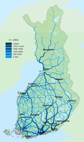 Vaarallisen aineiden kuljetukset VA-kuljetusten tilastointivastuu on siirtynyt LVM:ltä Trafille Uusin vaarallisten aineiden kuljetusten viisivuotisselvitys on vuodelta 2012 (Trafin julkaisuja