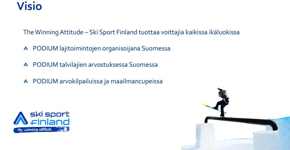 organisoijana Suomessa PODIUM talvilajien