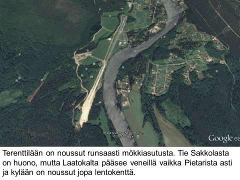 3 Vilakkalan tieltä 2000-luvun alussa Taipaleessa rakennettiin hurjaa vauhtia, yksityinen lentokenttä hallitsee Terenttilän aukeaa Alcatrazin tukikohdasta Sikiöniemen talolle asti ja nyt se on